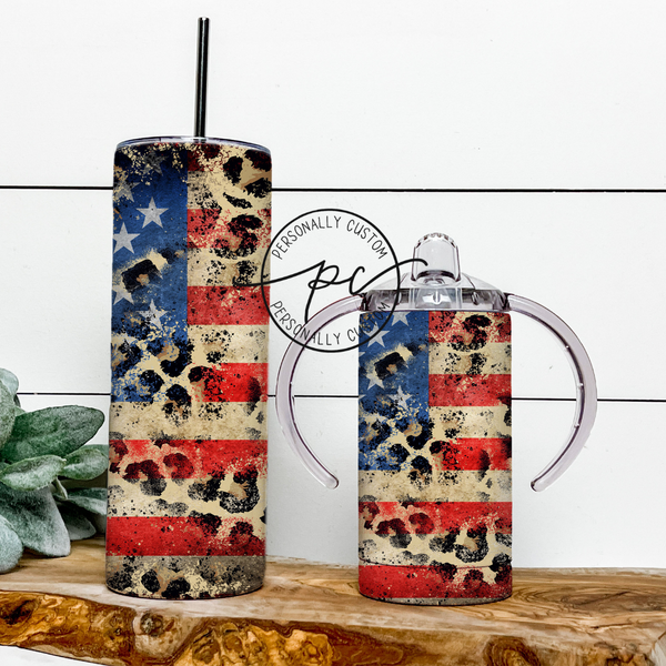 America Cheetah Mama & Mini Tumbler Bundle