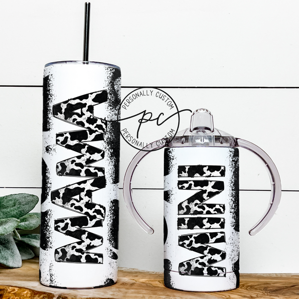 Cow Print Mama & Mini Tumbler Bundle