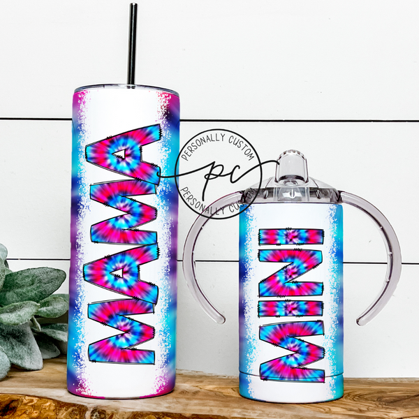 Tie Dye Swirl Mama & Mini Tumbler Bundle